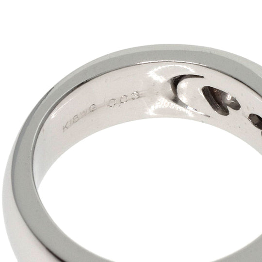 Ponte Vecchio Ring K18WG Silver diamond Women Used Authentic