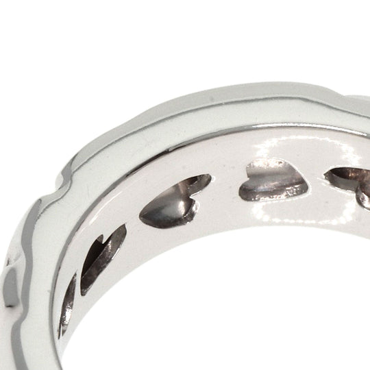 Ponte Vecchio Ring K18WG Silver diamond Women Used Authentic