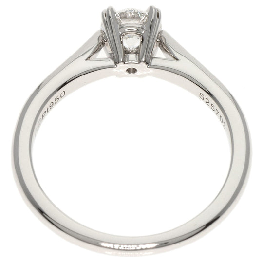 HARRY WINSTON Ring PT950 Silver Round Cut Solitaire Diamond E-VVS2-EX Women Used Authentic