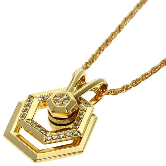 WALTHAM Necklace 18K Yellow Gold gold Swing diamond Women Used Authentic