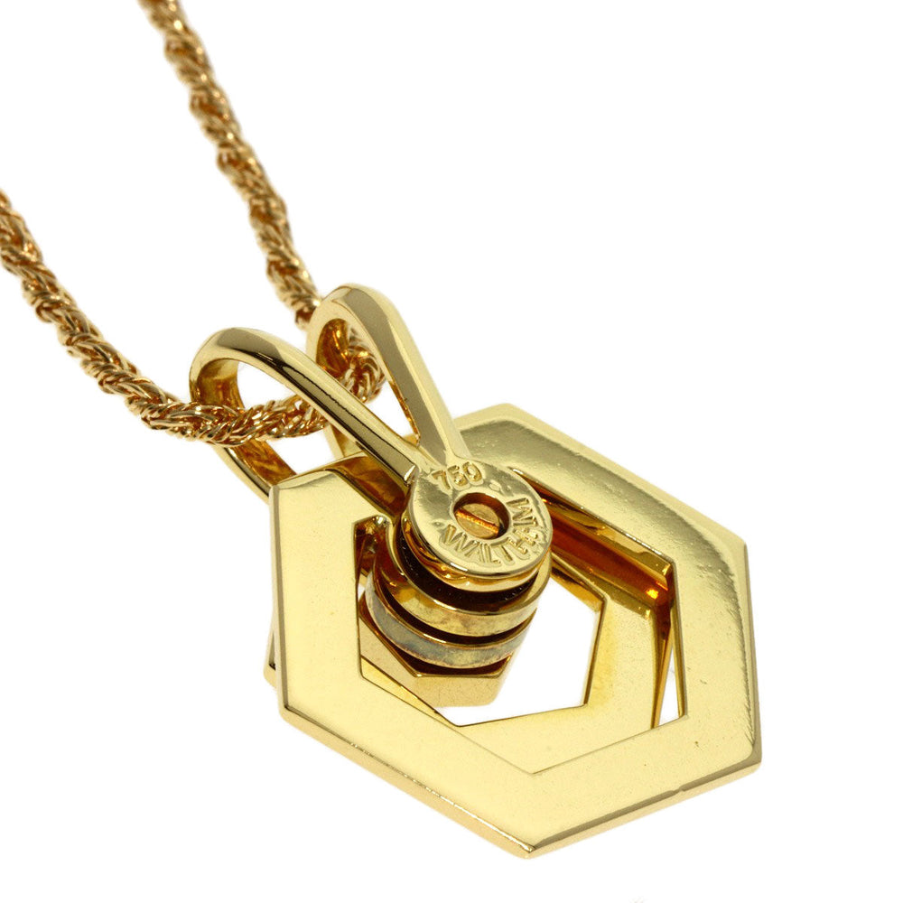 WALTHAM Necklace 18K Yellow Gold gold Swing diamond Women Used Authentic