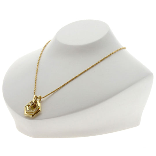 WALTHAM Necklace 18K Yellow Gold gold Swing diamond Women Used Authentic