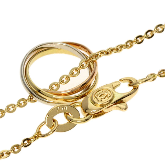 CARTIER Necklace K18YG , K18WG , K18PG gold Baby Trinity Women Used Authentic