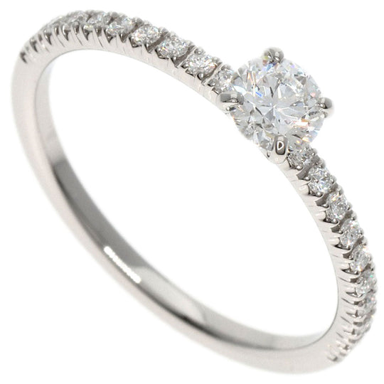 CARTIER Ring PT950 Silver Etincel de Cartier Solitaire Diamond #47 Women Used Authentic