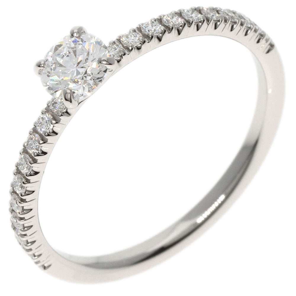 CARTIER Ring PT950 Silver Etincel de Cartier Solitaire Diamond #47 Women Used Authentic