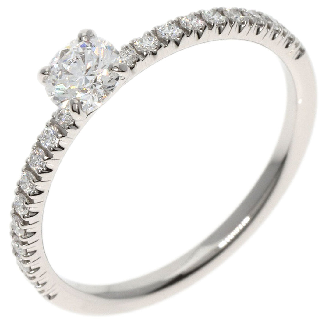 CARTIER Ring PT950 Silver Etincel de Cartier Solitaire Diamond #47 Women Used Authentic