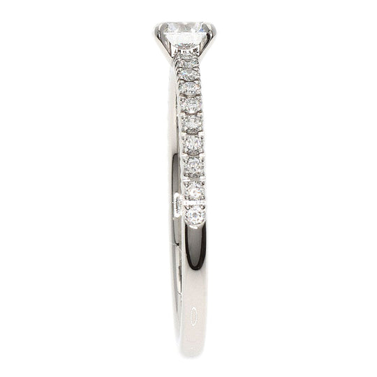 CARTIER Ring PT950 Silver Etincel de Cartier Solitaire Diamond #47 Women Used Authentic