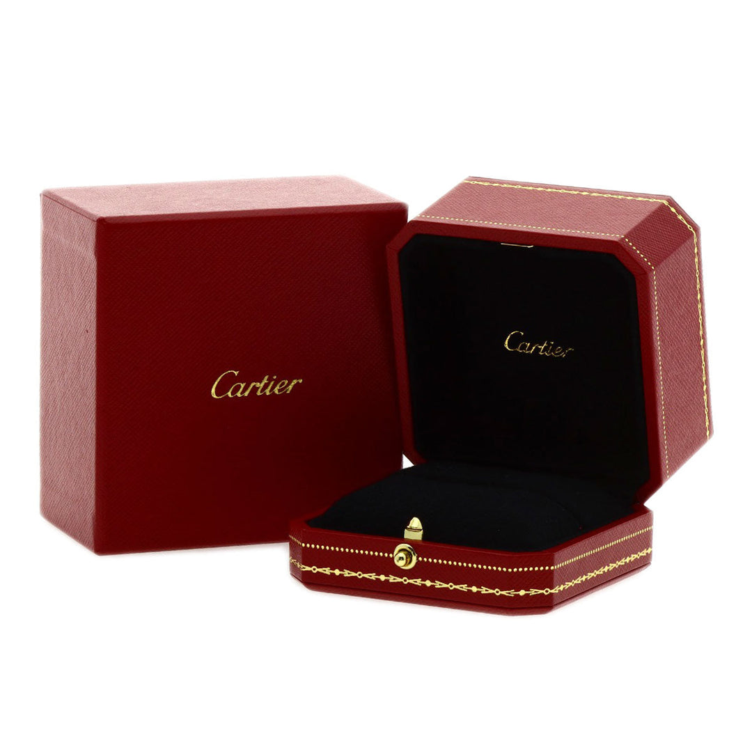 CARTIER Ring PT950 Silver Etincel de Cartier Solitaire Diamond #47 Women Used Authentic