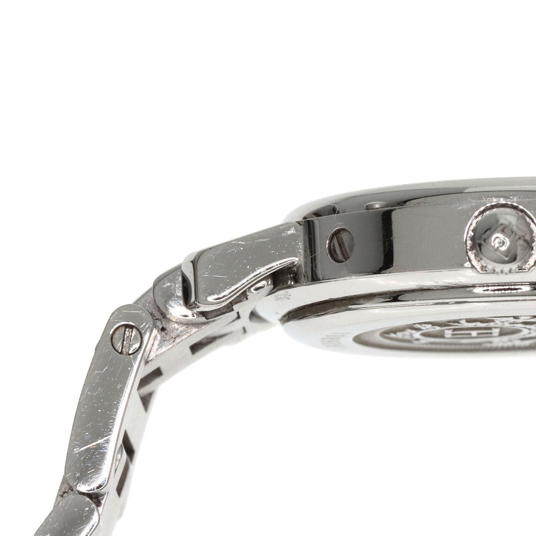HERMES Watches Quartz CL4.210 Stainless Steel Silver Clipper Nacre Blue shell dial Women Used Authentic