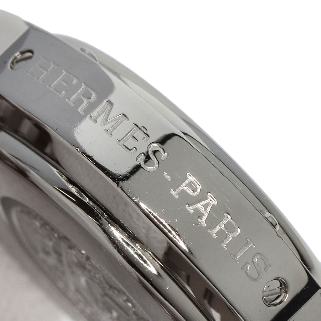 HERMES Watches Quartz CL1.310 Stainless Steel , Stainless Steel Silver Clipper Chronograph blue dial Women Used Authentic