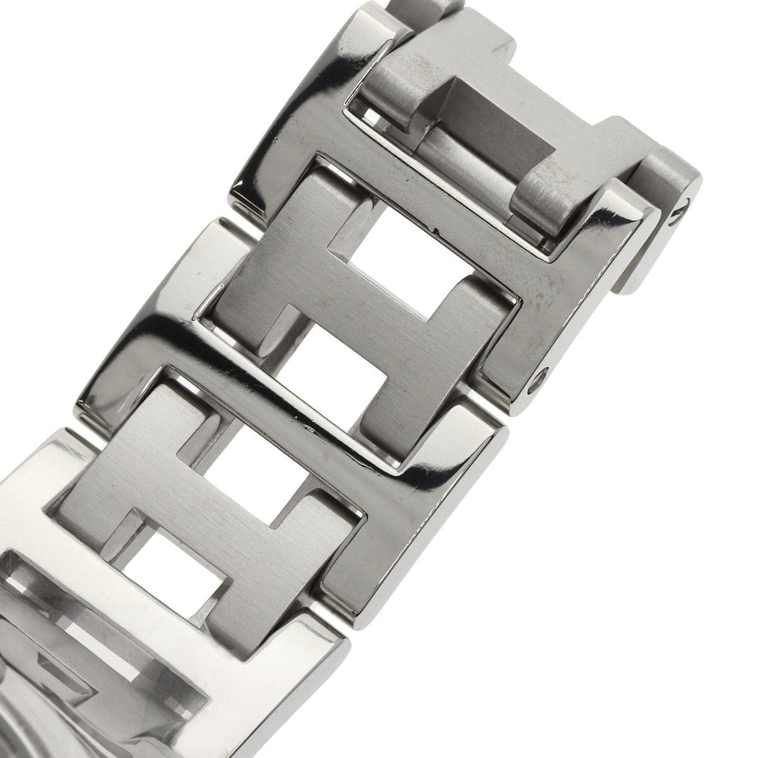 HERMES Watches Quartz CL1.310 Stainless Steel , Stainless Steel Silver Clipper Chronograph blue dial Women Used Authentic