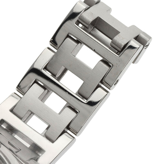 HERMES Watches Quartz CL1.310 Stainless Steel , Stainless Steel Silver Clipper Chronograph blue dial Women Used Authentic