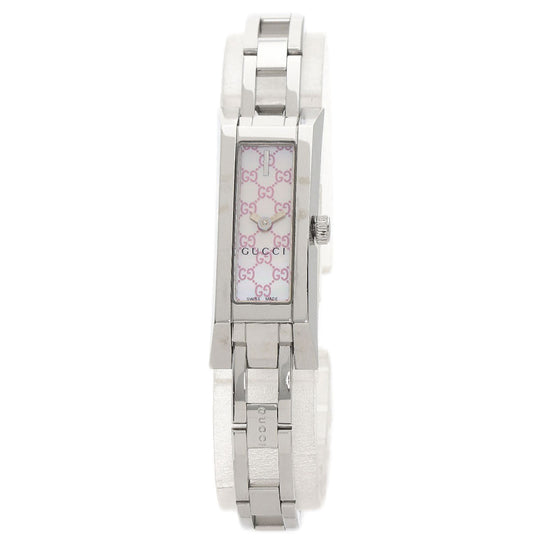 GUCCI Watches Quartz YA110 Stainless Steel , Stainless Steel Silver GG White shell dial Women Used Authentic