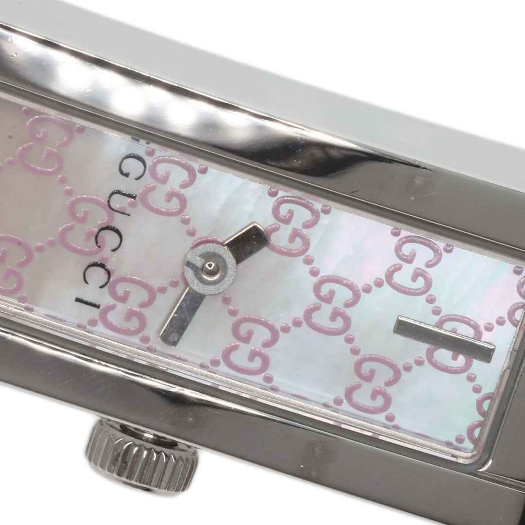 GUCCI Watches Quartz YA110 Stainless Steel , Stainless Steel Silver GG White shell dial Women Used Authentic
