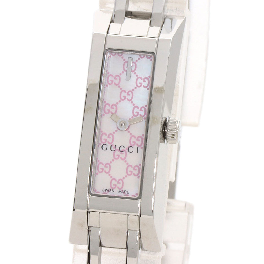 GUCCI Watches Quartz YA110 Stainless Steel , Stainless Steel Silver GG White shell dial Women Used Authentic