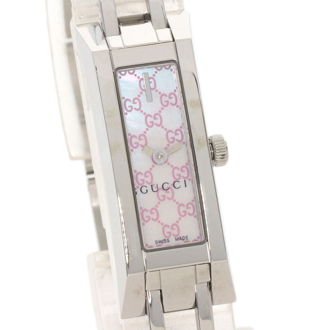 GUCCI Watches Quartz YA110 Stainless Steel , Stainless Steel Silver GG White shell dial Women Used Authentic