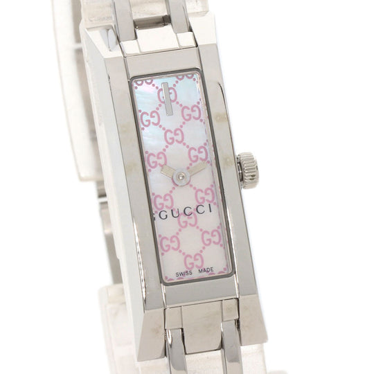 GUCCI Watches Quartz YA110 Stainless Steel , Stainless Steel Silver GG White shell dial Women Used Authentic