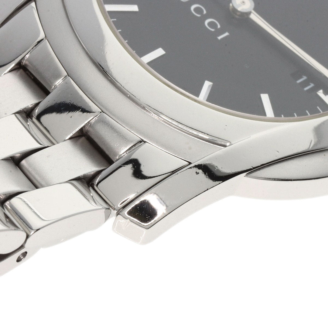 GUCCI Watches Quartz Stainless Steel , Stainless Steel Silver 5500XL black dial mens Used Authentic