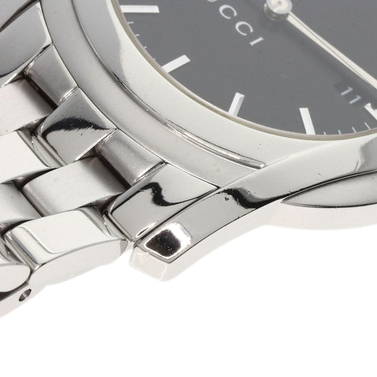 GUCCI Watches Quartz Stainless Steel , Stainless Steel Silver 5500XL black dial mens Used Authentic