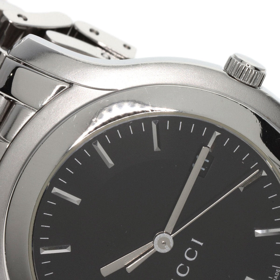 GUCCI Watches Quartz Stainless Steel , Stainless Steel Silver 5500XL black dial mens Used Authentic