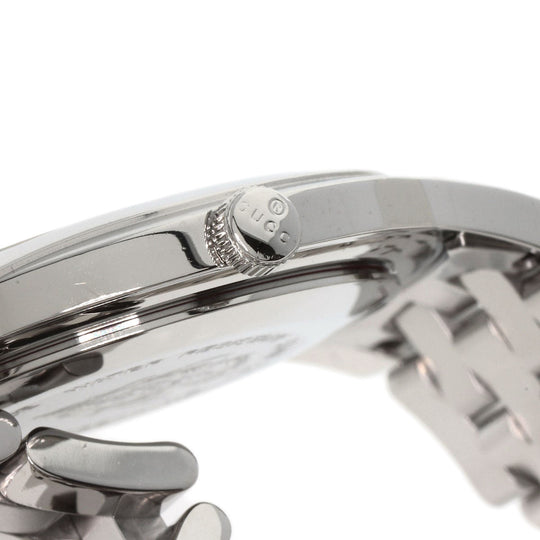 GUCCI Watches Quartz Stainless Steel , Stainless Steel Silver 5500XL black dial mens Used Authentic