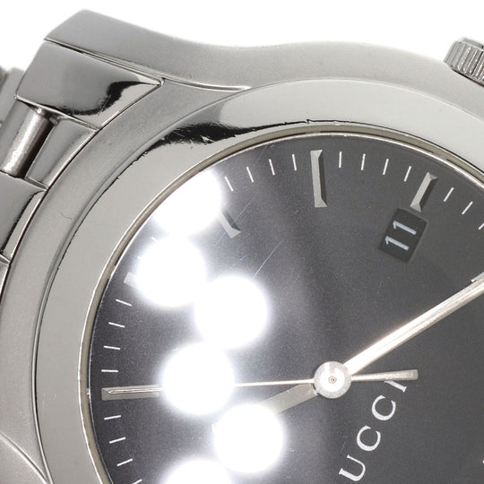 GUCCI Watches Quartz Stainless Steel , Stainless Steel Silver 5500XL black dial mens Used Authentic