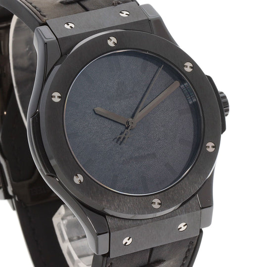 HUBLOT Watches Mechanical Automatic 511.CM.0500.VR.BER16 Titanium/ceramic, leather x rubber black Classic Fusion Berluti Limited to 500 pieces black dial mens Used Authentic