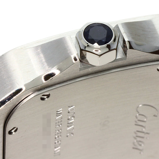 CARTIER Watches Mechanical Automatic W20077X7 Stainless Steel, Leather, K18YG gold Santos 100 LM 100th anniversary model Silver dial mens Used Authentic