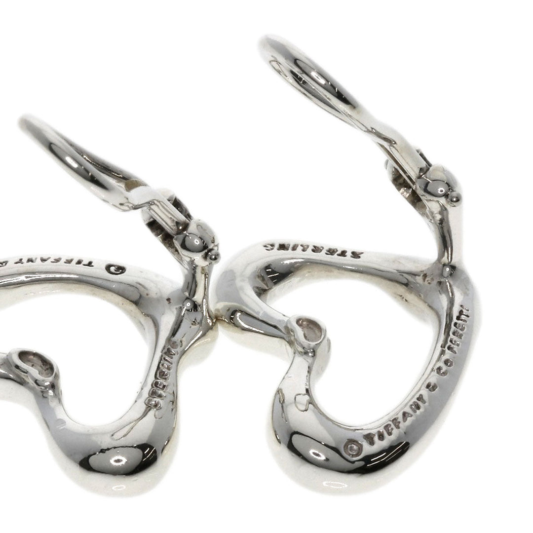 TIFFANY&Co. Earring SV Silver Open heart Women Used Authentic