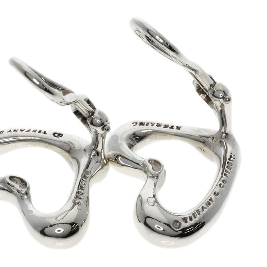 TIFFANY&Co. Earring SV Silver Open heart Women Used Authentic