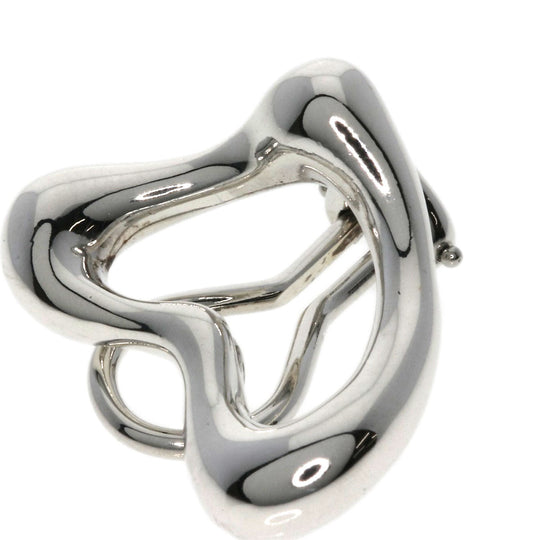 TIFFANY&Co. Earring SV Silver Open heart Women Used Authentic