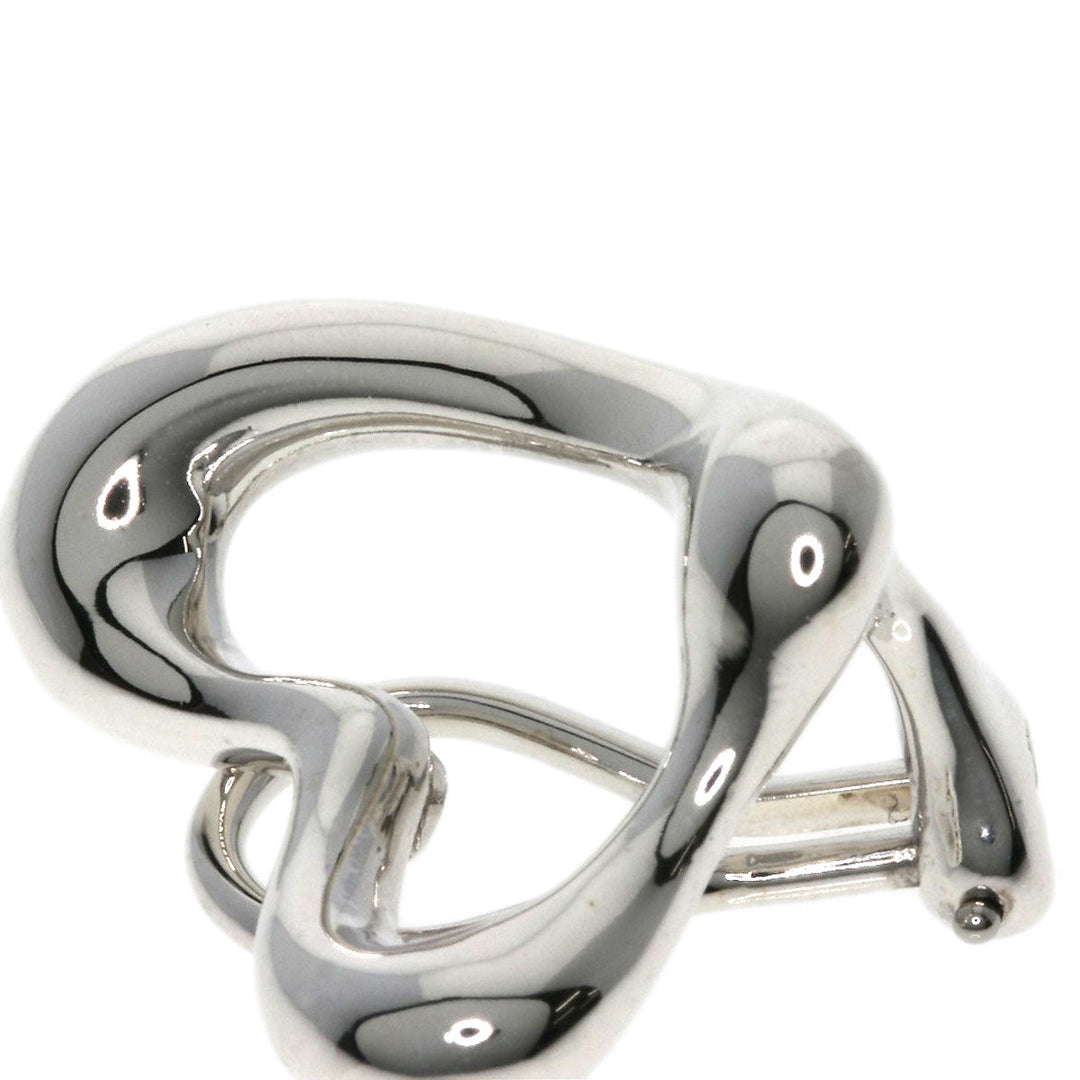 TIFFANY&Co. Earring SV Silver Open heart Women Used Authentic