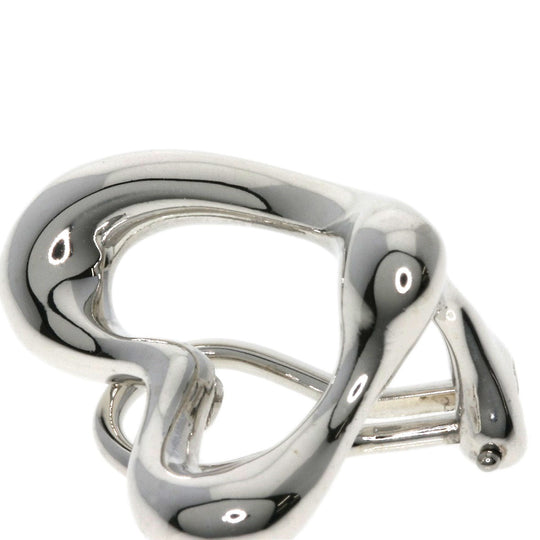 TIFFANY&Co. Earring SV Silver Open heart Women Used Authentic