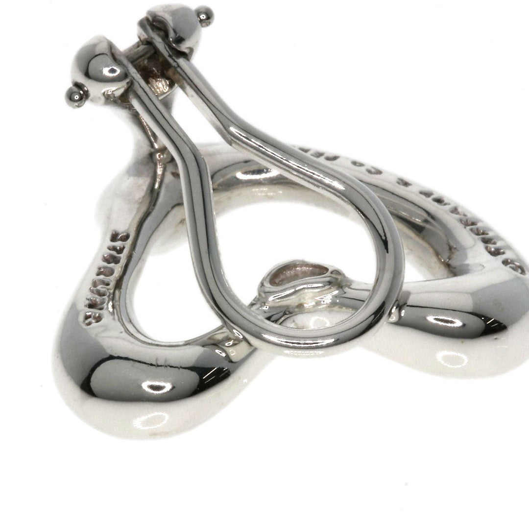TIFFANY&Co. Earring SV Silver Open heart Women Used Authentic