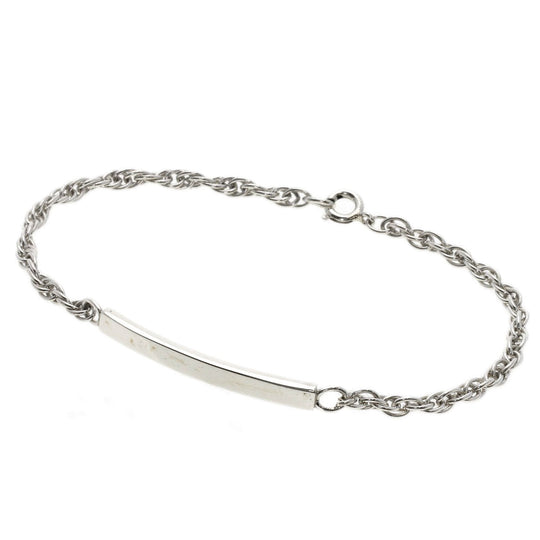TIFFANY&Co. bracelet SV Silver Bar Chain Women Used Authentic