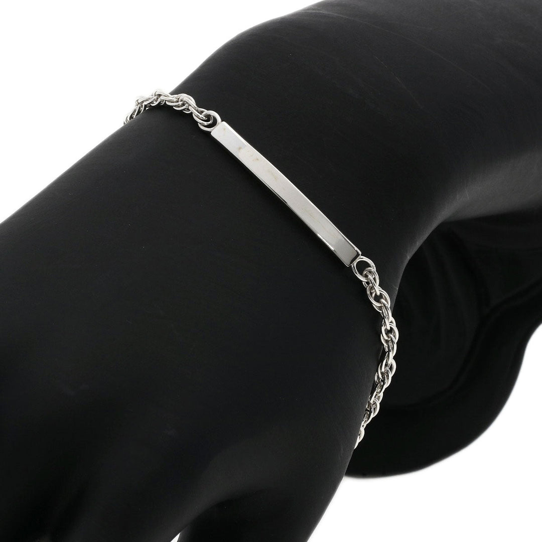 TIFFANY&Co. bracelet SV Silver Bar Chain Women Used Authentic