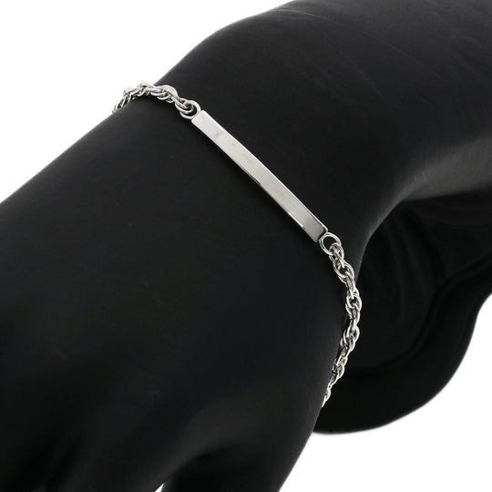 TIFFANY&Co. bracelet SV Silver Bar Chain Women Used Authentic