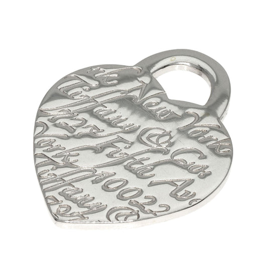 TIFFANY&Co. Pendant top SV Silver Notes Heart Women Used Authentic