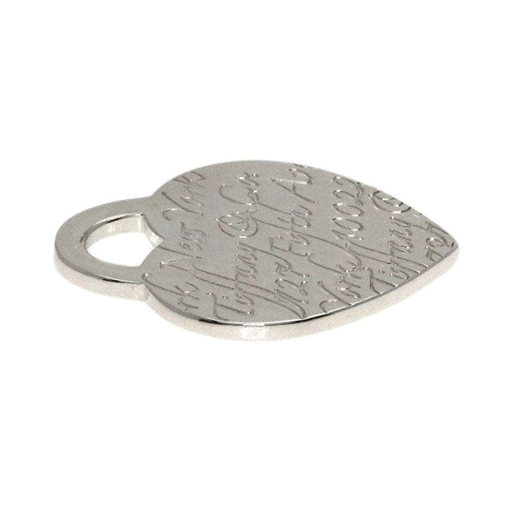 TIFFANY&Co. Pendant top SV Silver Notes Heart Women Used Authentic