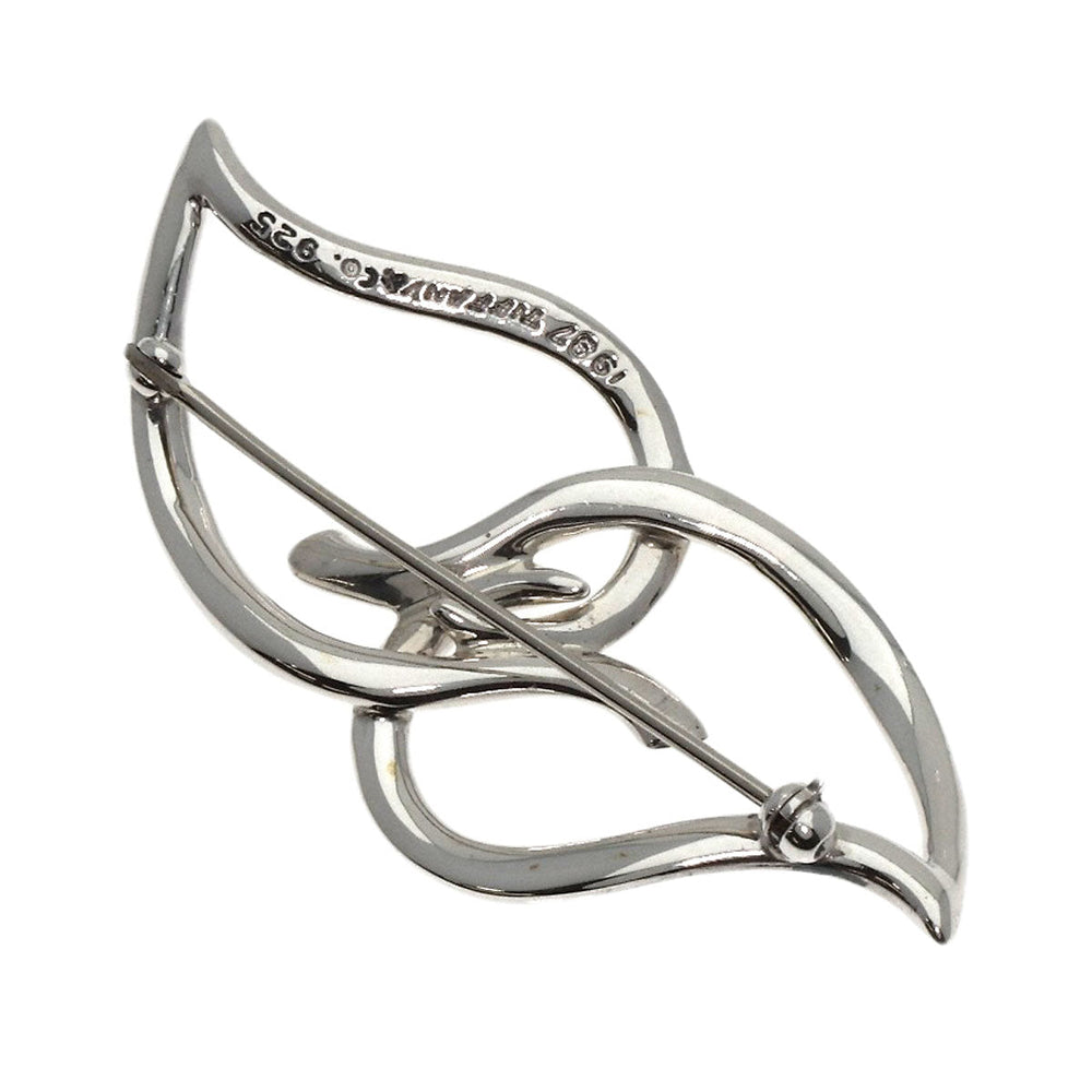 TIFFANY&Co. Brooch SV Silver Leaf motif Women Used Authentic