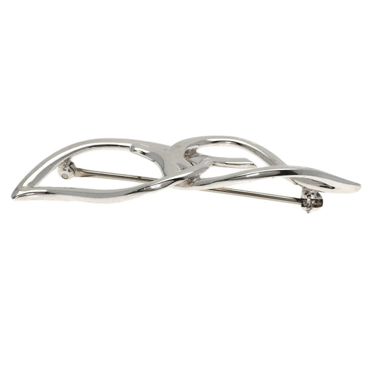 TIFFANY&Co. Brooch SV Silver Leaf motif Women Used Authentic