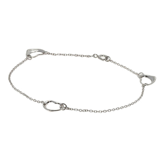 TIFFANY&Co. bracelet SV Silver Open heart Women Used Authentic