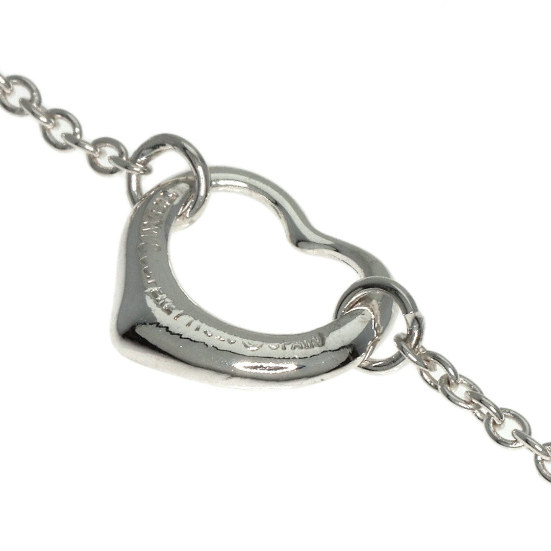 TIFFANY&Co. bracelet SV Silver Open heart Women Used Authentic