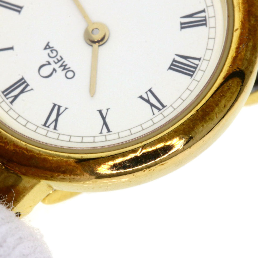 OMEGA Watches Quartz Stainless Steel , SSxGP gold De Ville Ivory dial Women Used Authentic