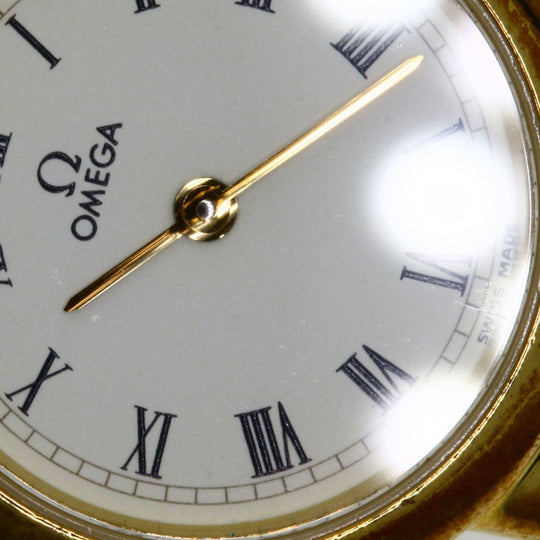 OMEGA Watches Quartz Stainless Steel , SSxGP gold De Ville Ivory dial Women Used Authentic