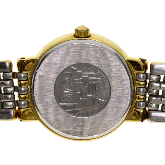 OMEGA Watches Quartz Stainless Steel , SSxGP gold De Ville Ivory dial Women Used Authentic