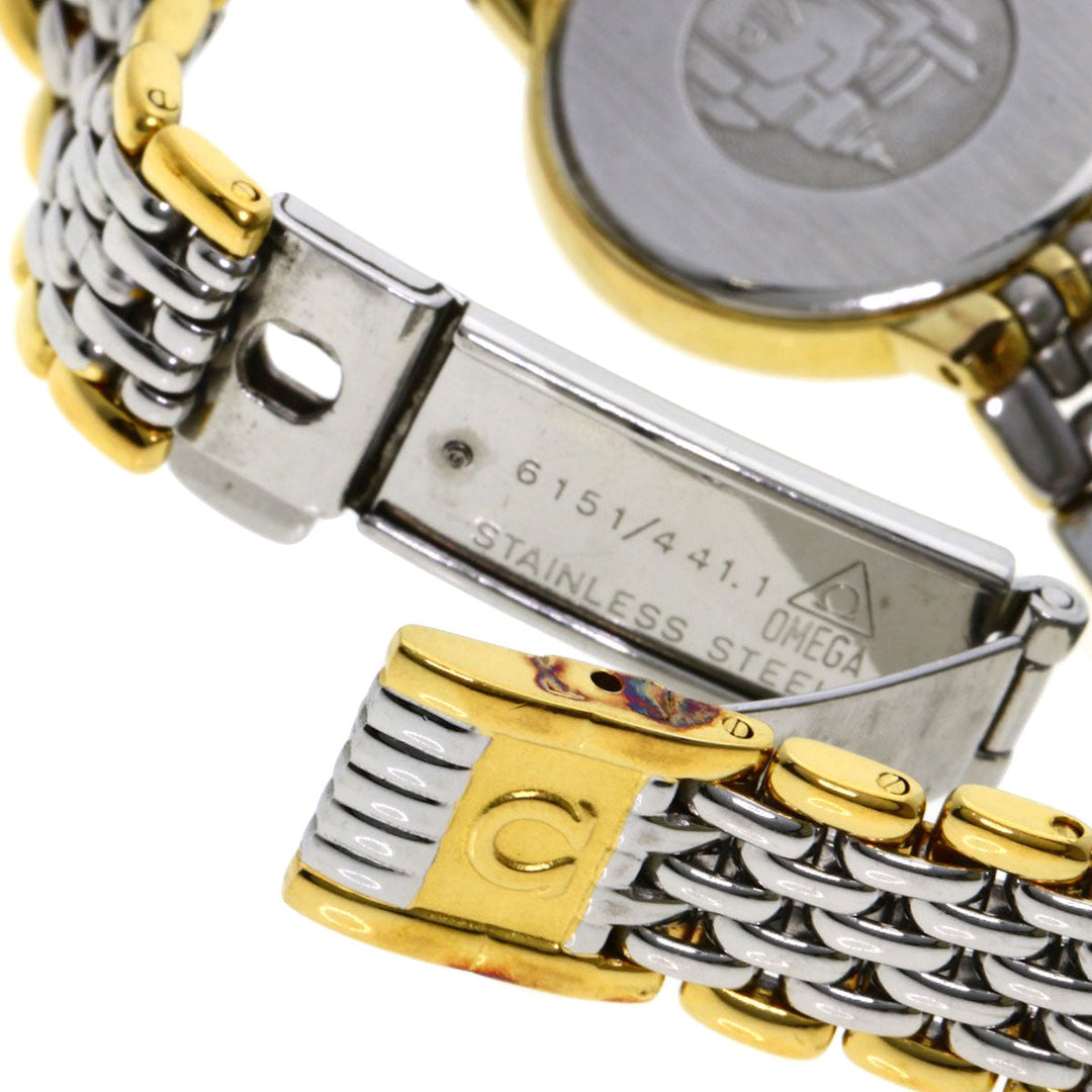 OMEGA Watches Quartz Stainless Steel , SSxGP gold De Ville Ivory dial Women Used Authentic