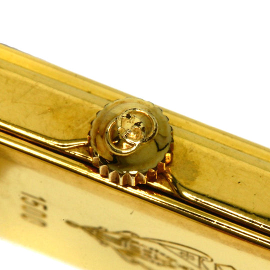 GUCCI Watches Quartz 1500L Gold Plated , Gold Plated gold Square face black dial Women Used Authentic