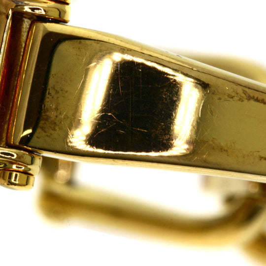 GUCCI Watches Quartz 1500L Gold Plated , Gold Plated gold Square face black dial Women Used Authentic