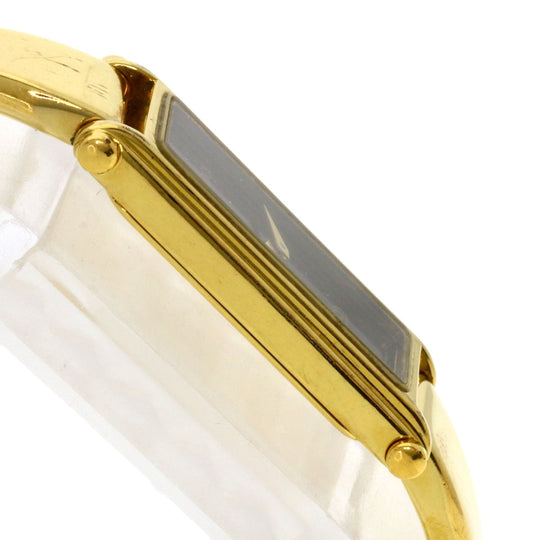 GUCCI Watches Quartz 1500L Gold Plated , Gold Plated gold Square face black dial Women Used Authentic